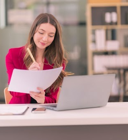 women writing on paper